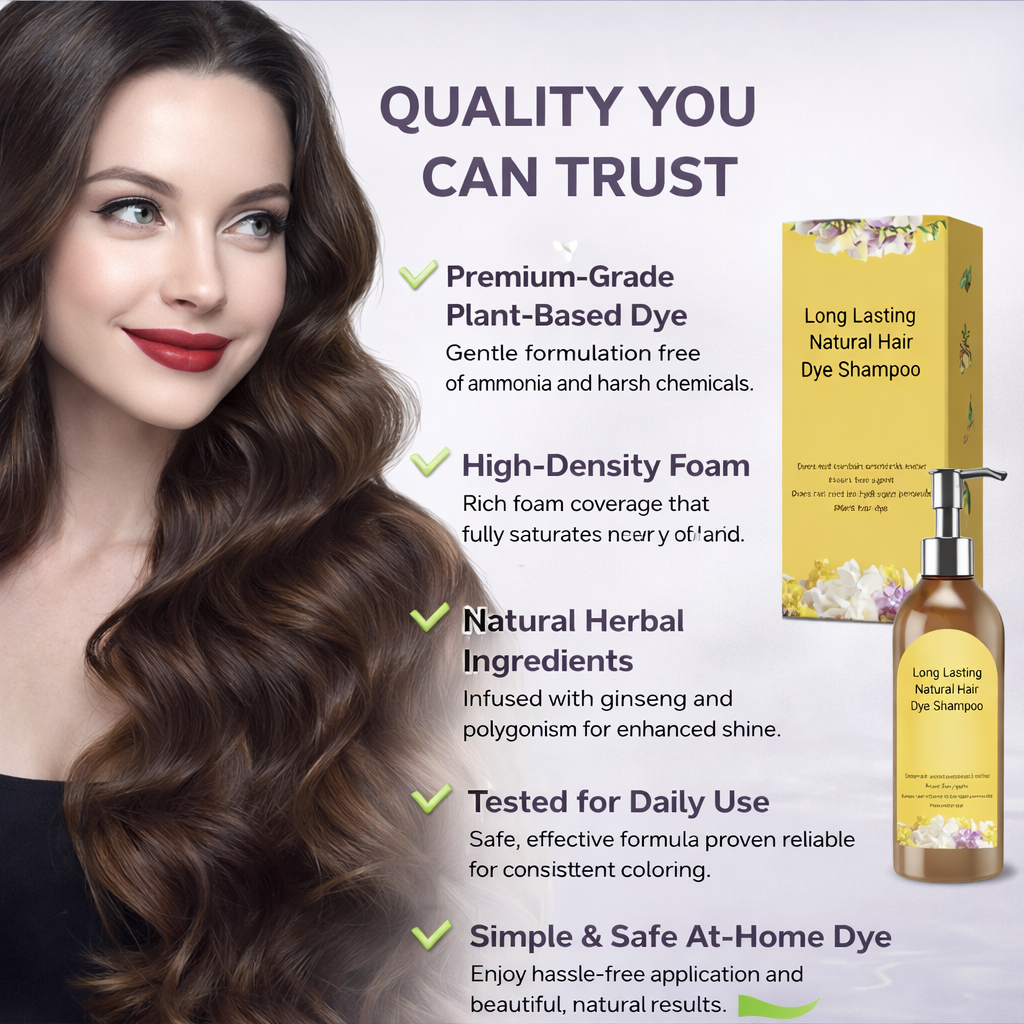 ElitePure Natural Hair Dye Shampoo (Pack of 2) – Instant 5-Minute Gray Coverage